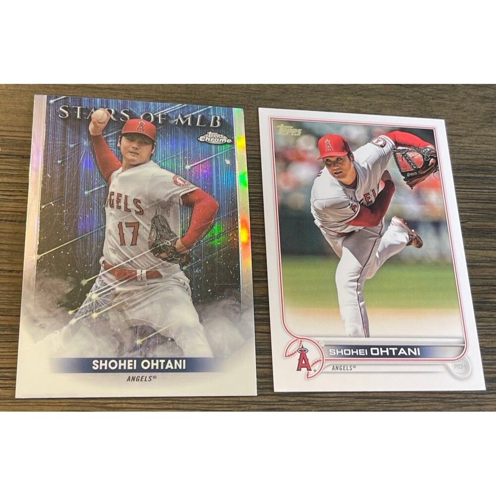 Shohei Ohtani 2 card lot Angels TOPPS